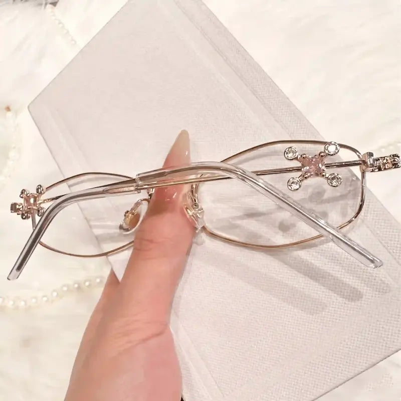 Aura Rimless oval glasses