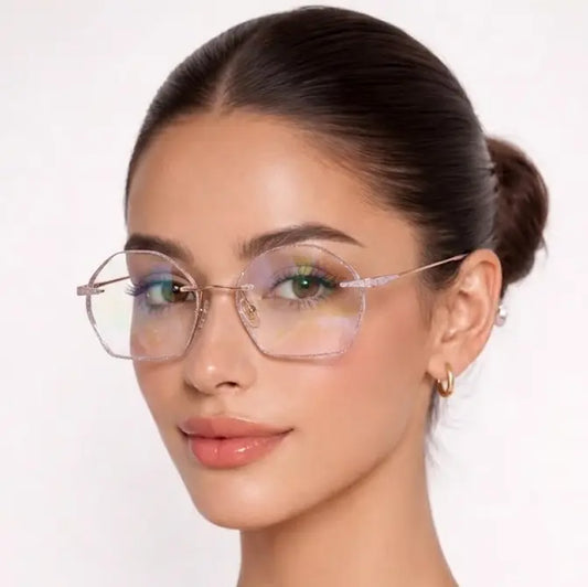 Vega Rimless geometric glasses