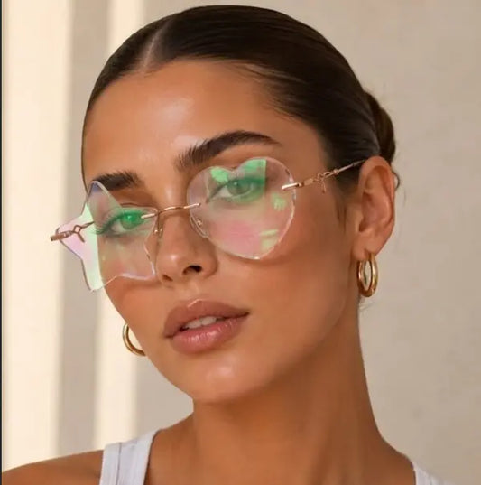 Veyra Rimless geometric glasses