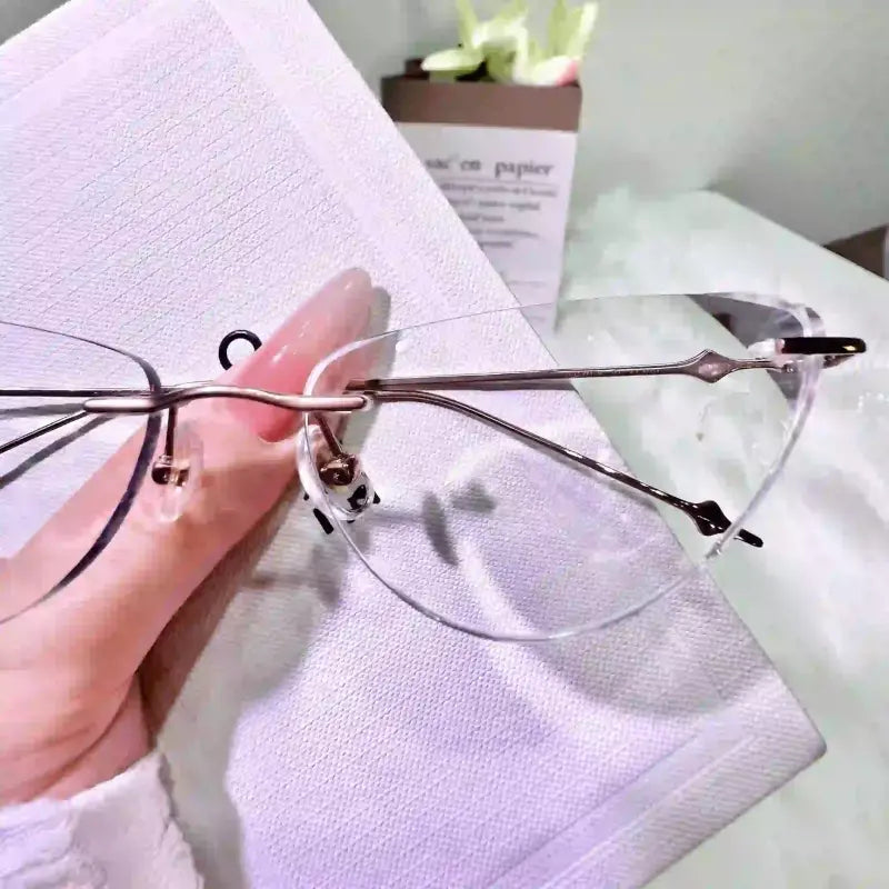 Seraphina Rimless cat-eye glasses