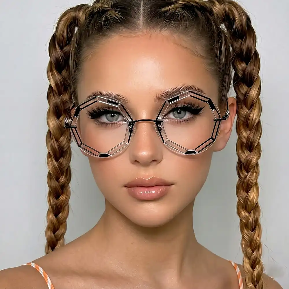 Vici Round Rimless glasses