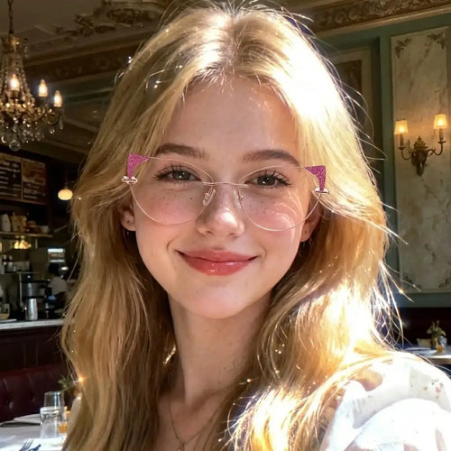 Gigi Rimless cat-eye glasses