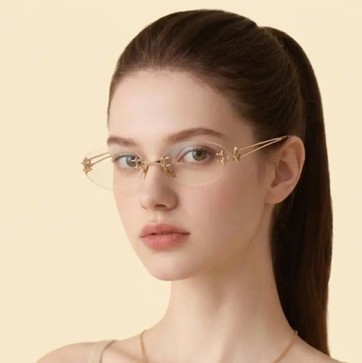 Vue Rimless oval glasses