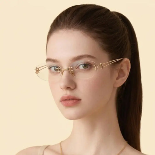 Vue Rimless oval glasses