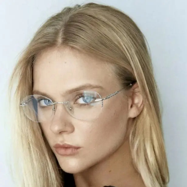 Dew Rimless oval glasses