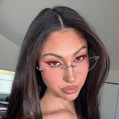 Seraphina Rimless cat-eye glasses