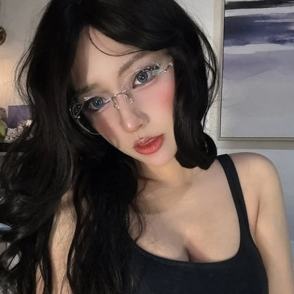 Kimi Rimless cat-eye glasses