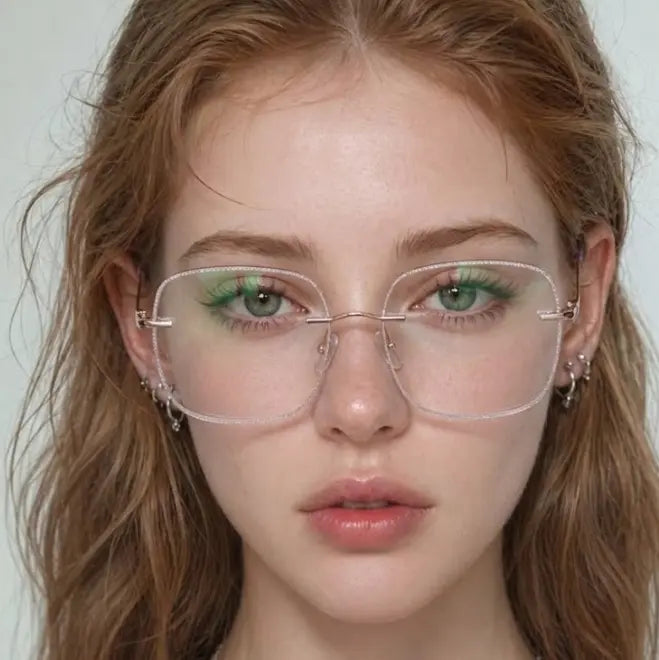 Aether Rimless square glasses