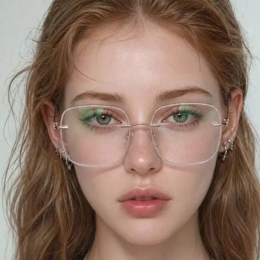 Aether Rimless square glasses