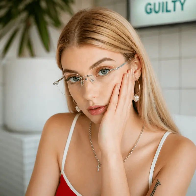 Lave Rimless square glasses