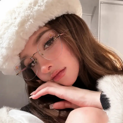 Spell Rimless cat-eye glasses