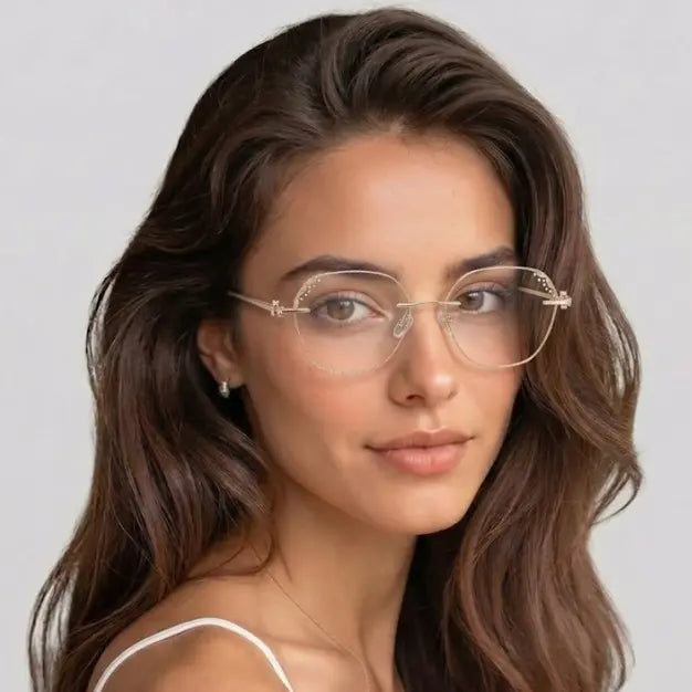 Mia Rimless geometric glasses