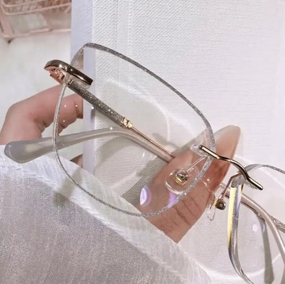 Glint Beveled-edge square glasses