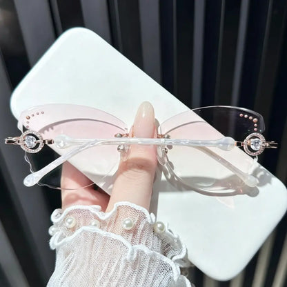 Fae Rimless custom-shaped glasses