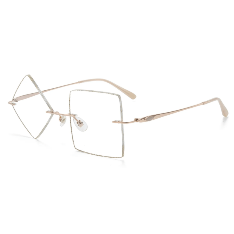 Abey Rimless geometric glasses