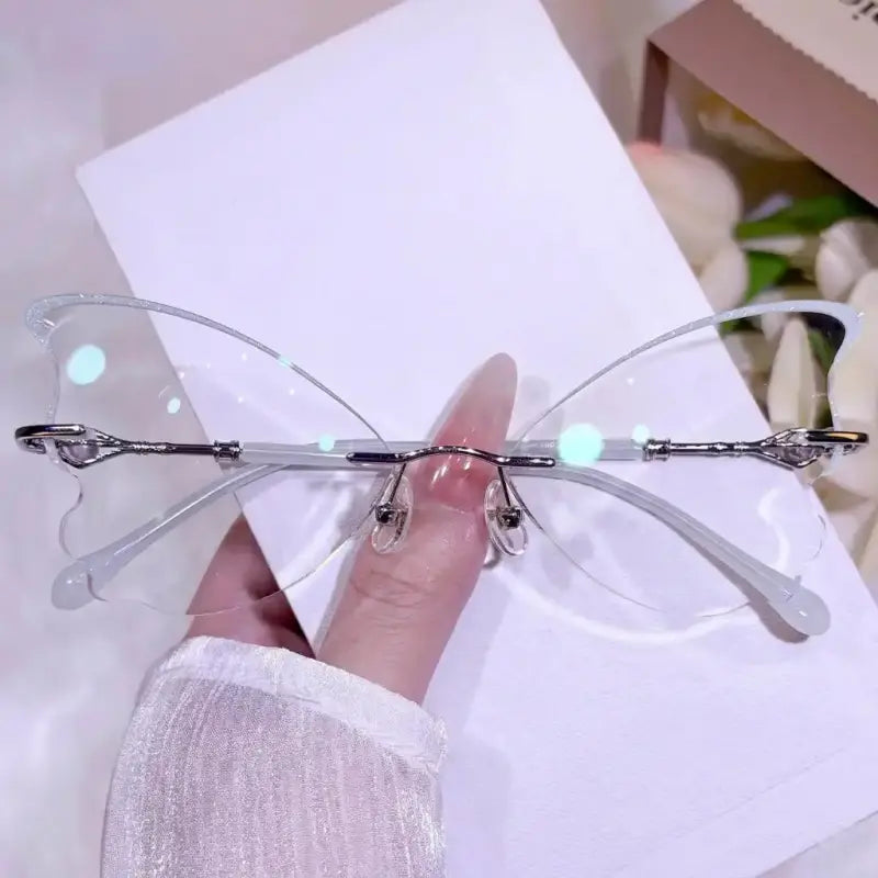 Das Rimless butterfly-shaped glasses