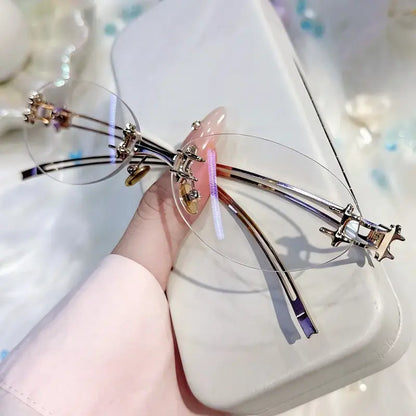 Vue Rimless oval glasses