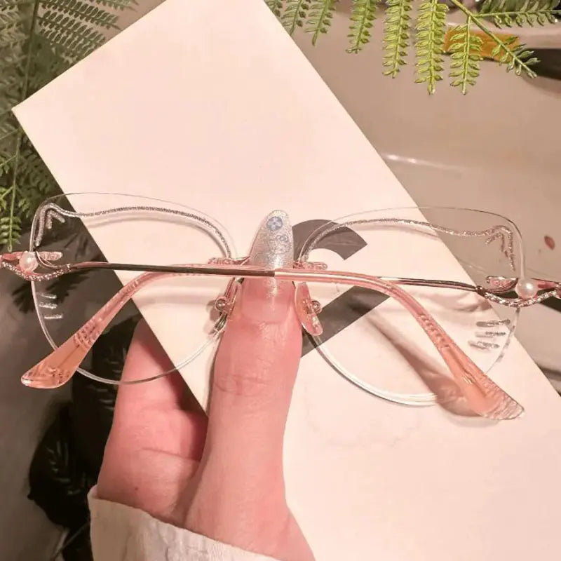 Lynx Rimless cat-eye glasses