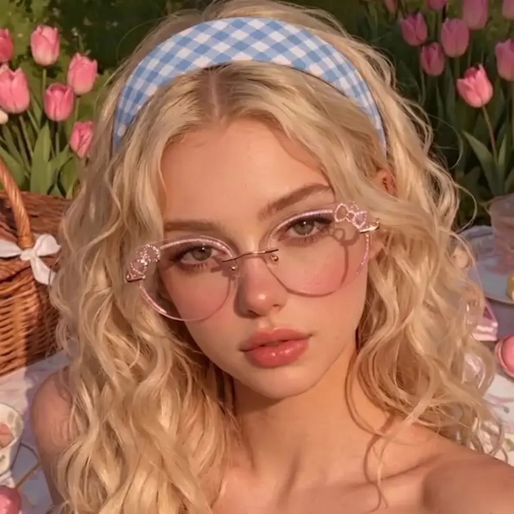 Kit Rimless oval-shaped glasses