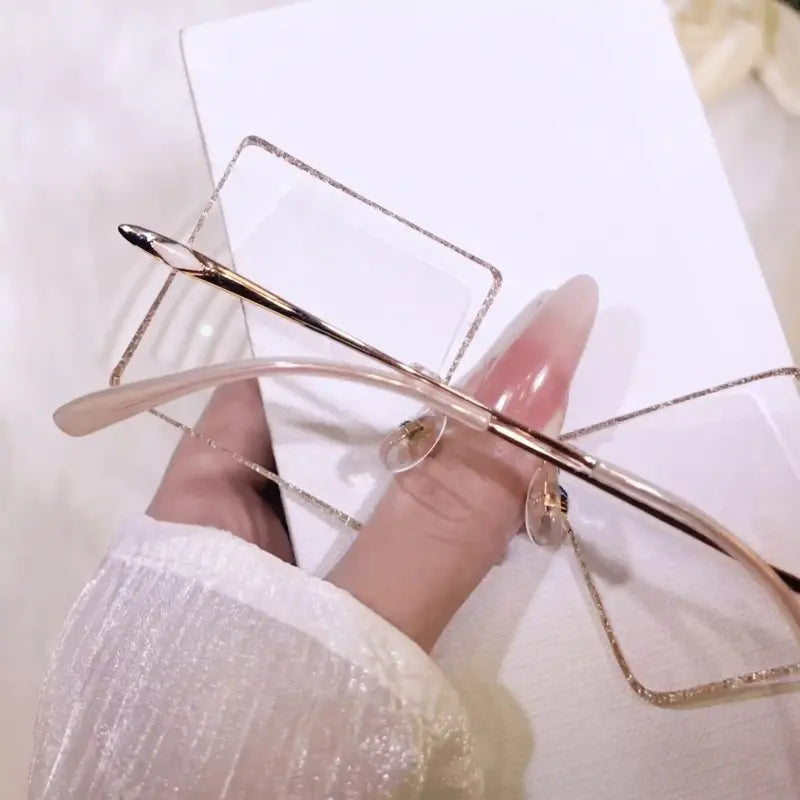 Abey Rimless geometric glasses