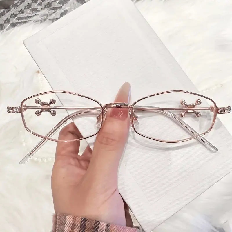 Aura Rimless oval glasses