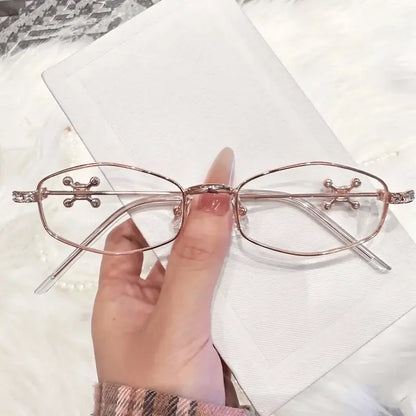 Aura Rimless oval glasses