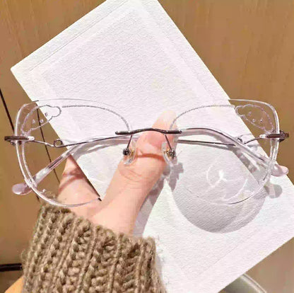 Kimi Rimless cat-eye glasses
