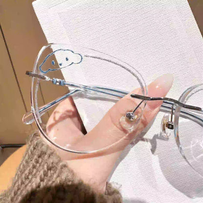 Kimi Rimless cat-eye glasses