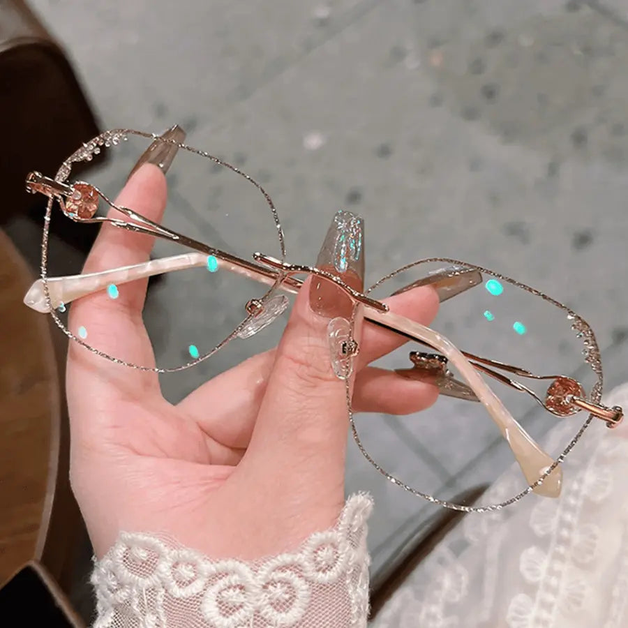 Mia Rimless geometric glasses