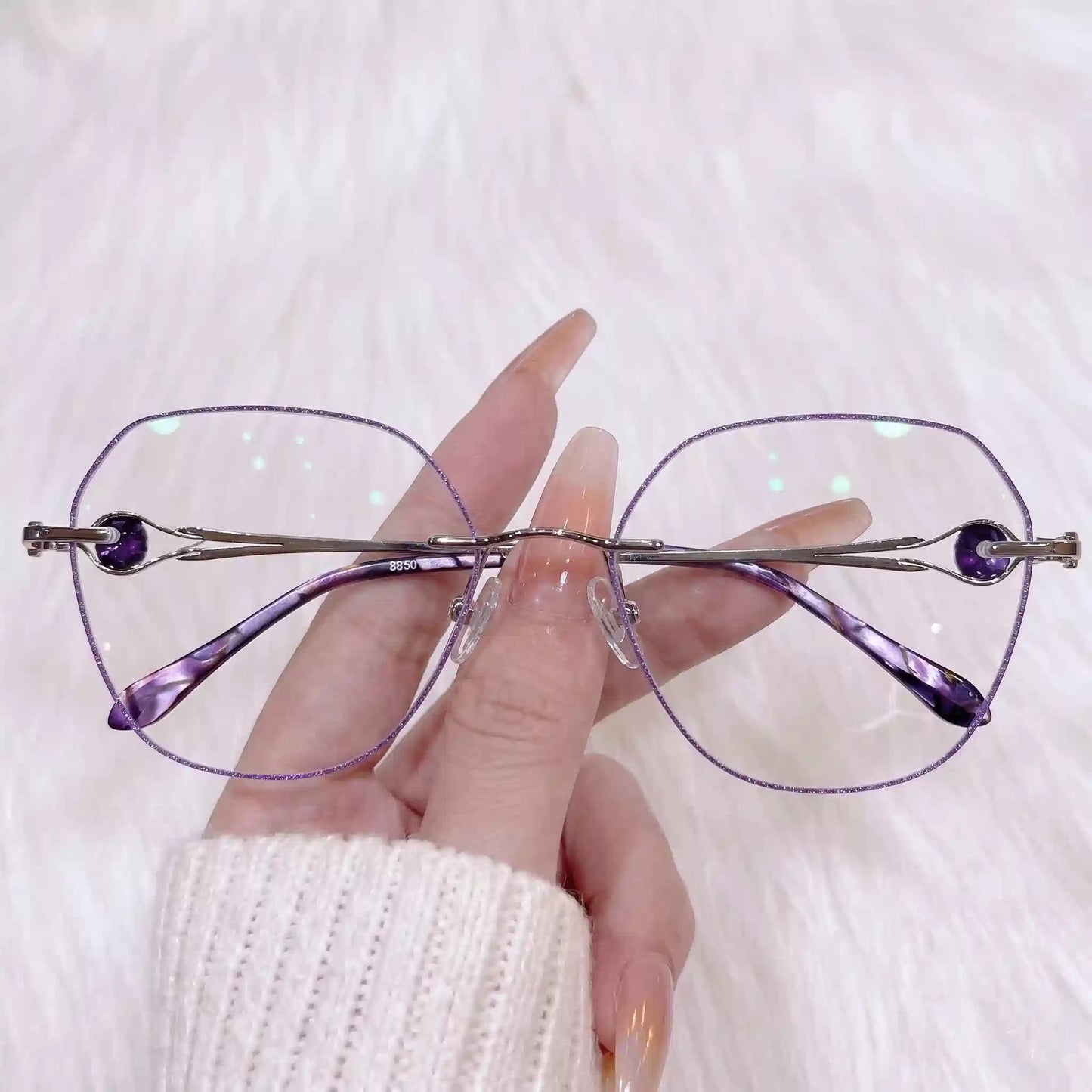 Mia Rimless geometric glasses