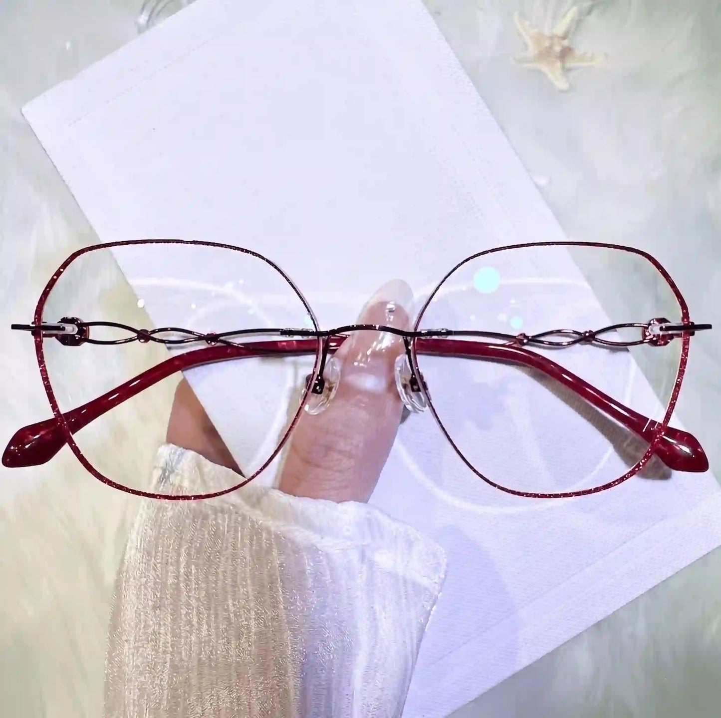 Mia Rimless geometric glasses