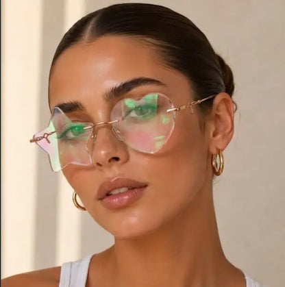 Veyra Rimless geometric glasses