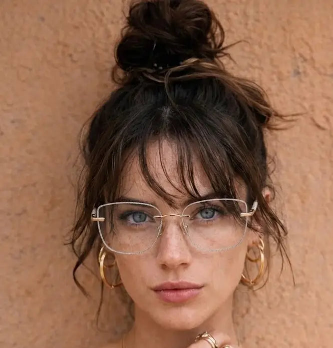 Glint Beveled-edge square glasses