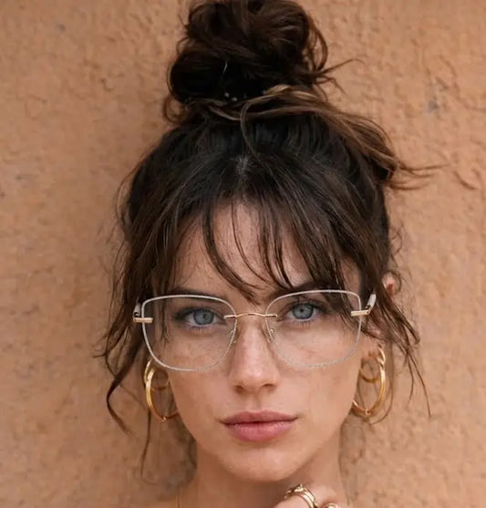 Glint Beveled-edge square glasses
