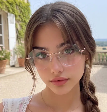 Mok Rimless round glasses