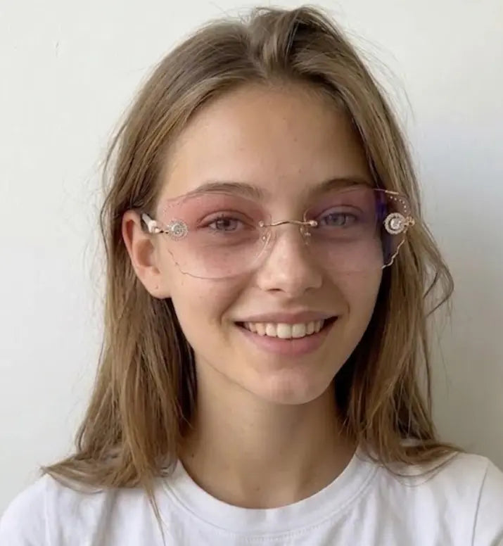 Fae Rimless custom-shaped glasses