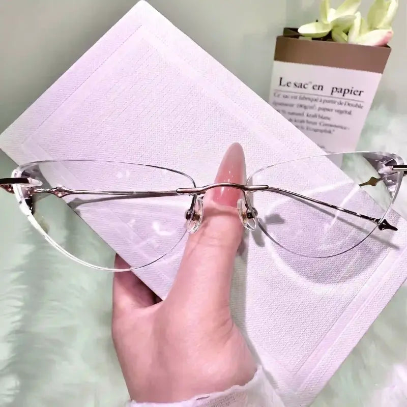 Seraphina Rimless cat-eye glasses