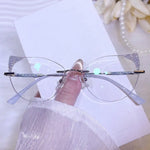 Gigi Rimless cat-eye glasses
