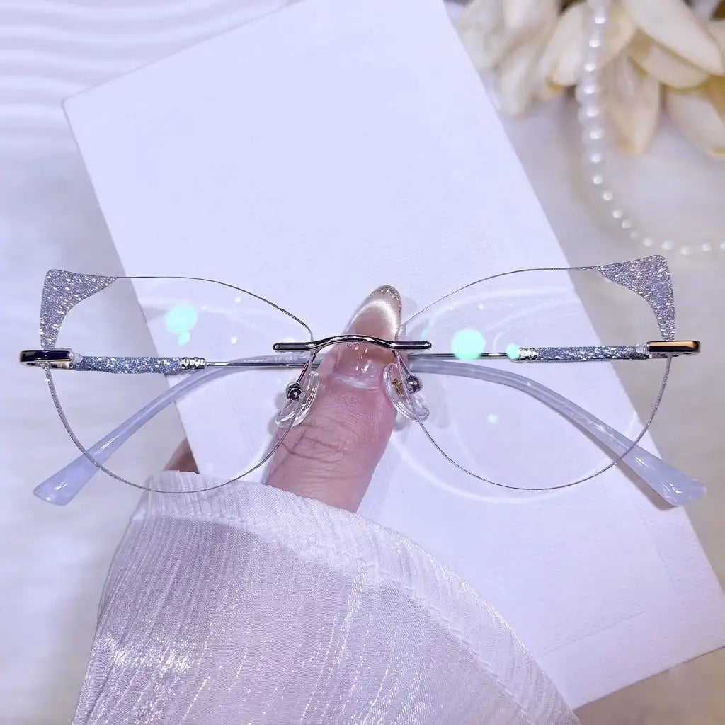 Gigi Rimless cat-eye glasses