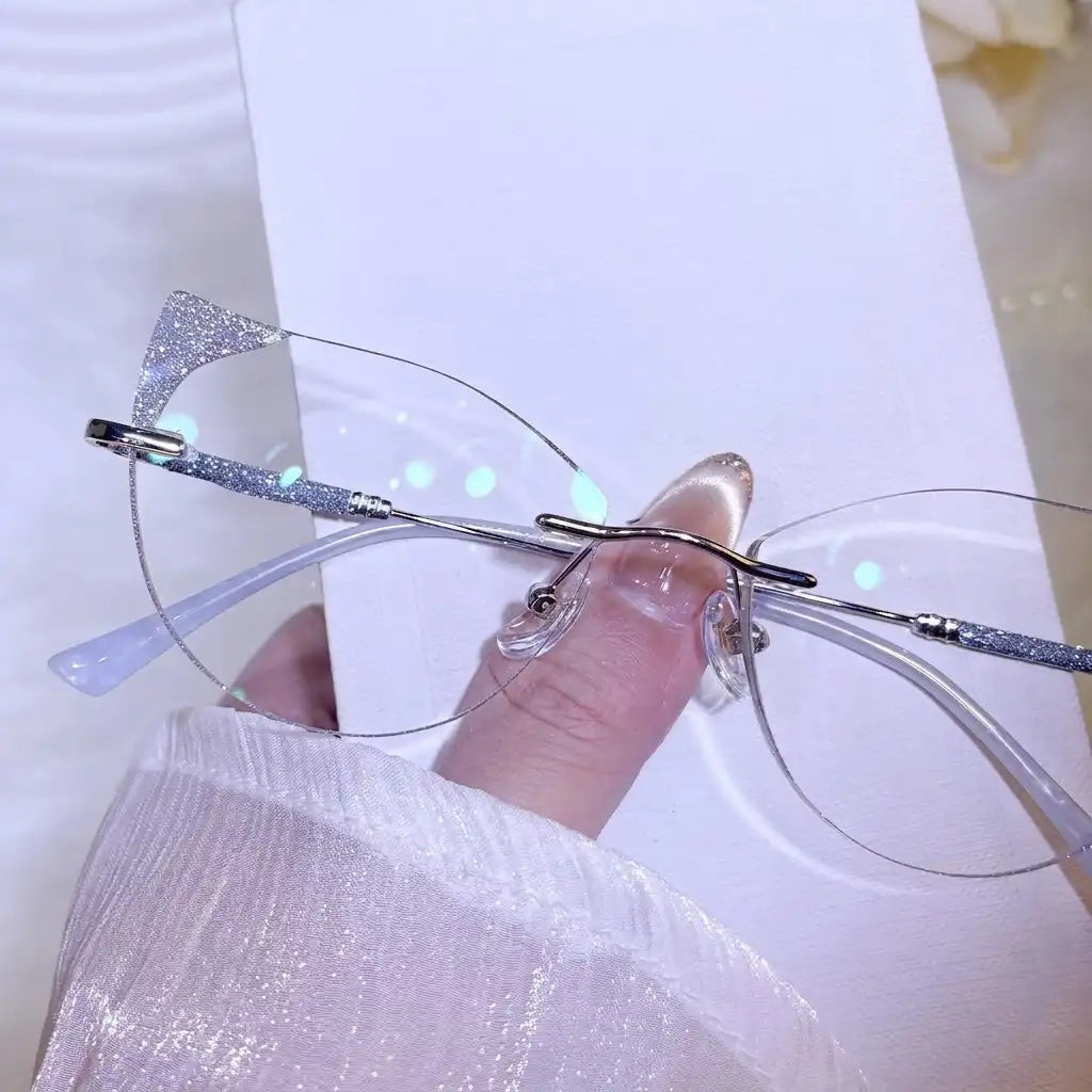 Gigi Rimless cat-eye glasses