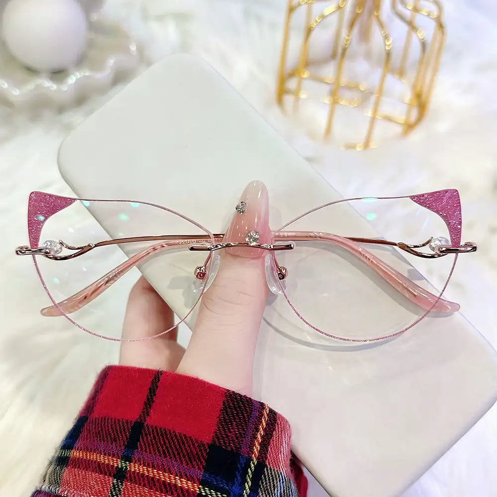 Gigi Rimless cat-eye glasses